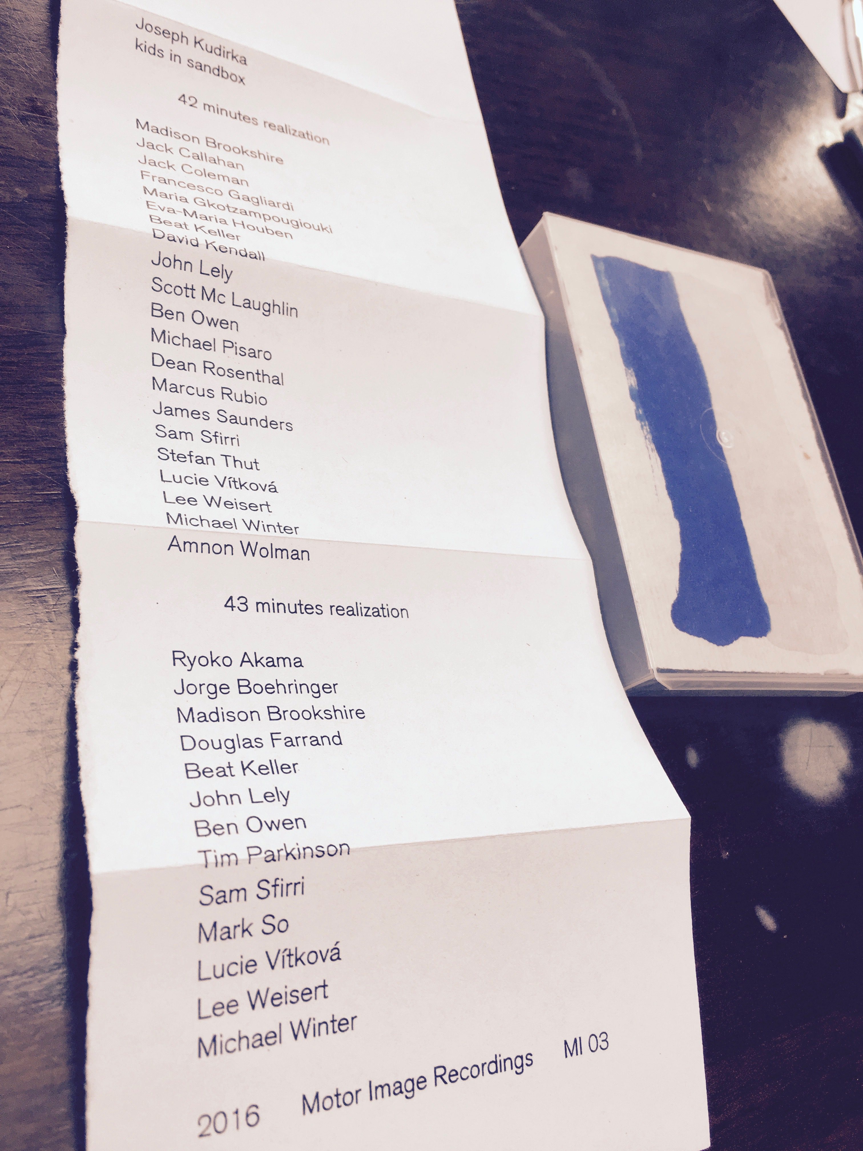 Kids on a sandbox on Motor Image Recordings